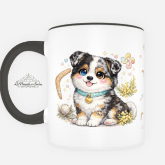 Taza de Pastor Australiano estilo Kawaii