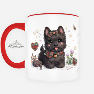 Taza de Scottish Terrier estilo Kawaii