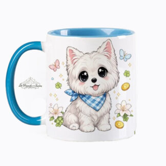 Taza West Highland White Terrier estilo Kawaii