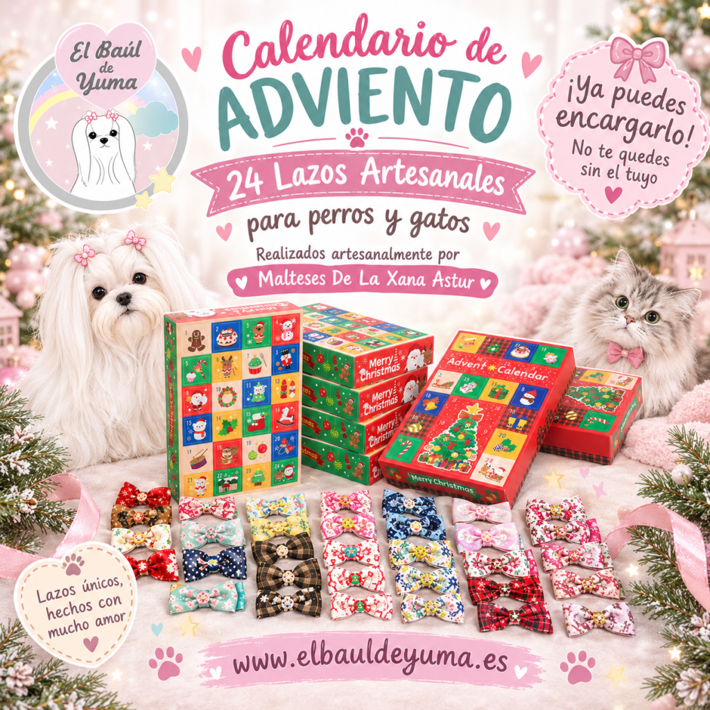 Calendario de Adviento de lazos para perros y gatos